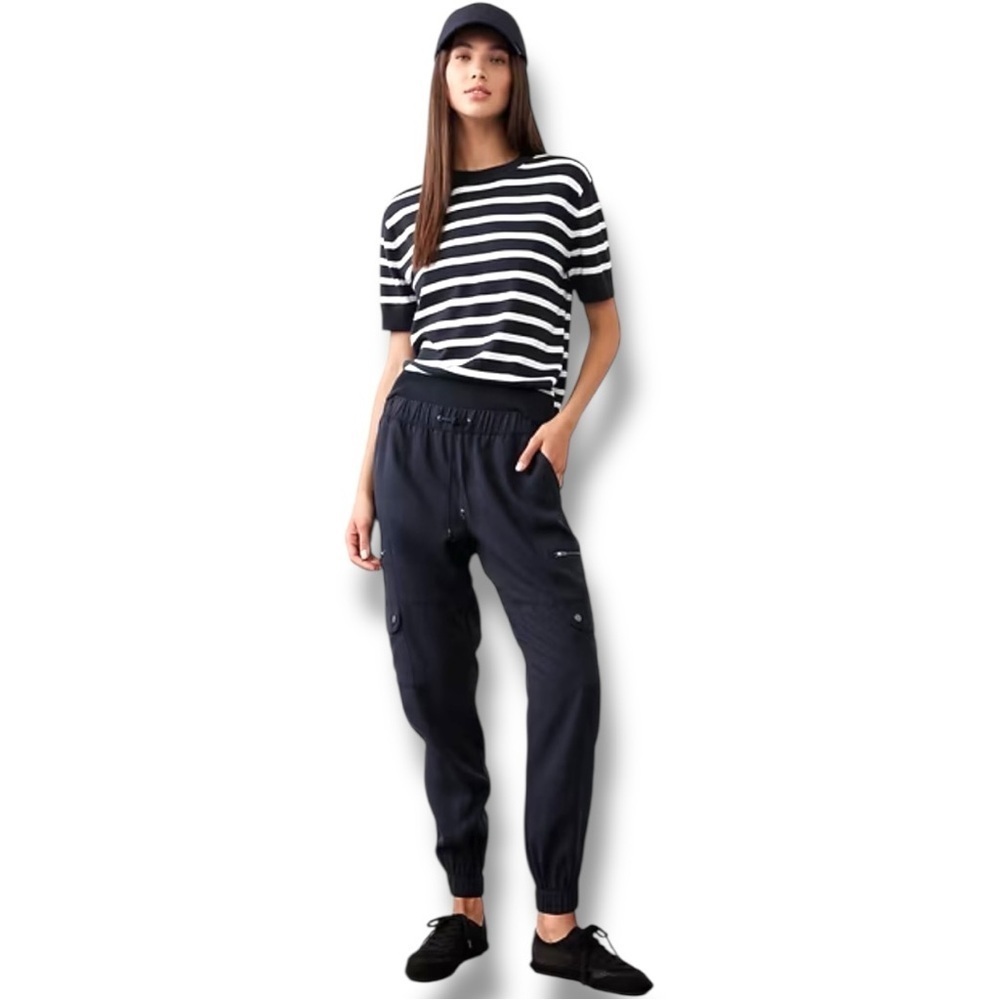 Banana Republic Dark Navy Blue Cargo Pockets Drawstring Waist Women's Joggers